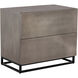 Lutana 30 X 26 inch Ash Grey / Black Night Stand